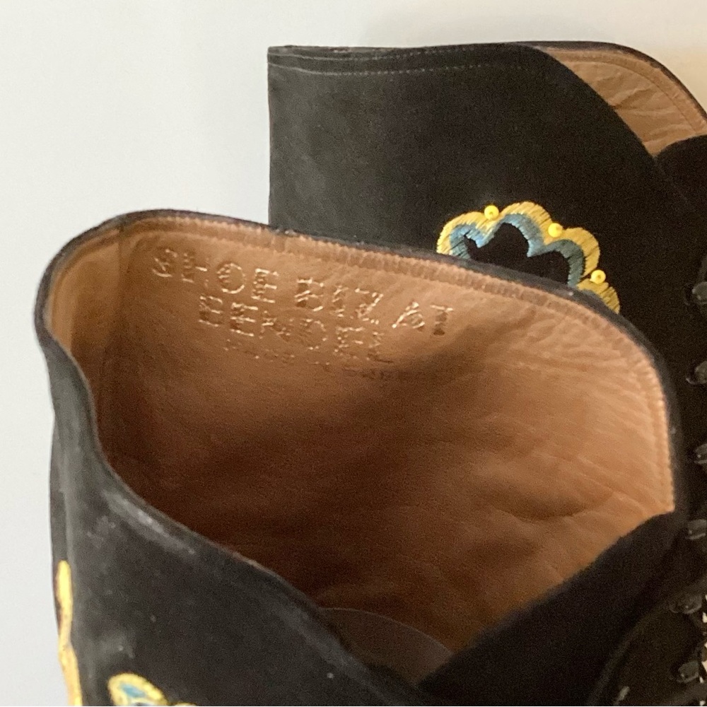 Vintage Penny Lane Embroidered Lace Up Granny Boots sz 7.5 - Picture 10 of 10